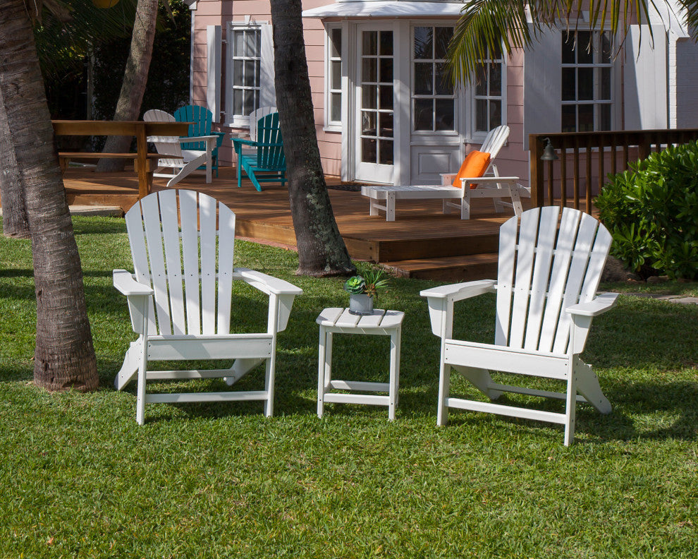 Polywood South Beach Adirondack 3-Piece Set, Green