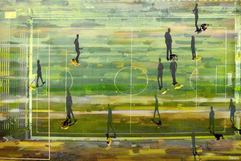 "Field Shadows" Painting Print on Wrapped Canvas, 18"x12"