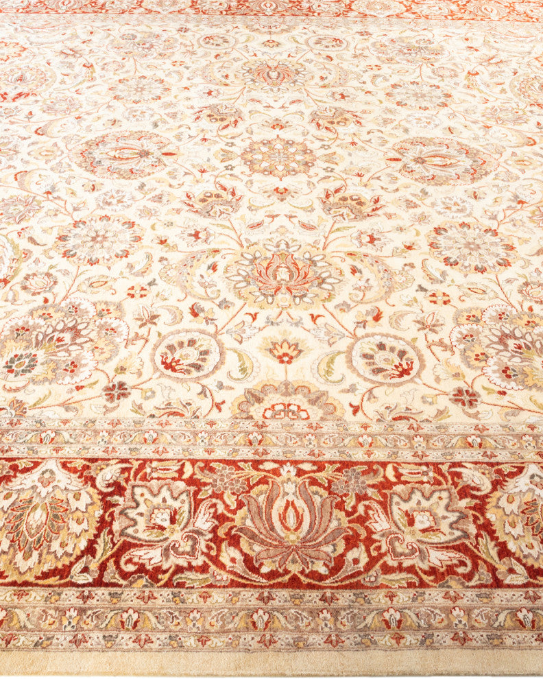 Bokaro, One-of-a-Kind Hand-Knotted Area Rug Ivory, 9'1"x12'4"