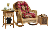 Spice Island Rocker, Natural, Astrid-Geranium Fabric