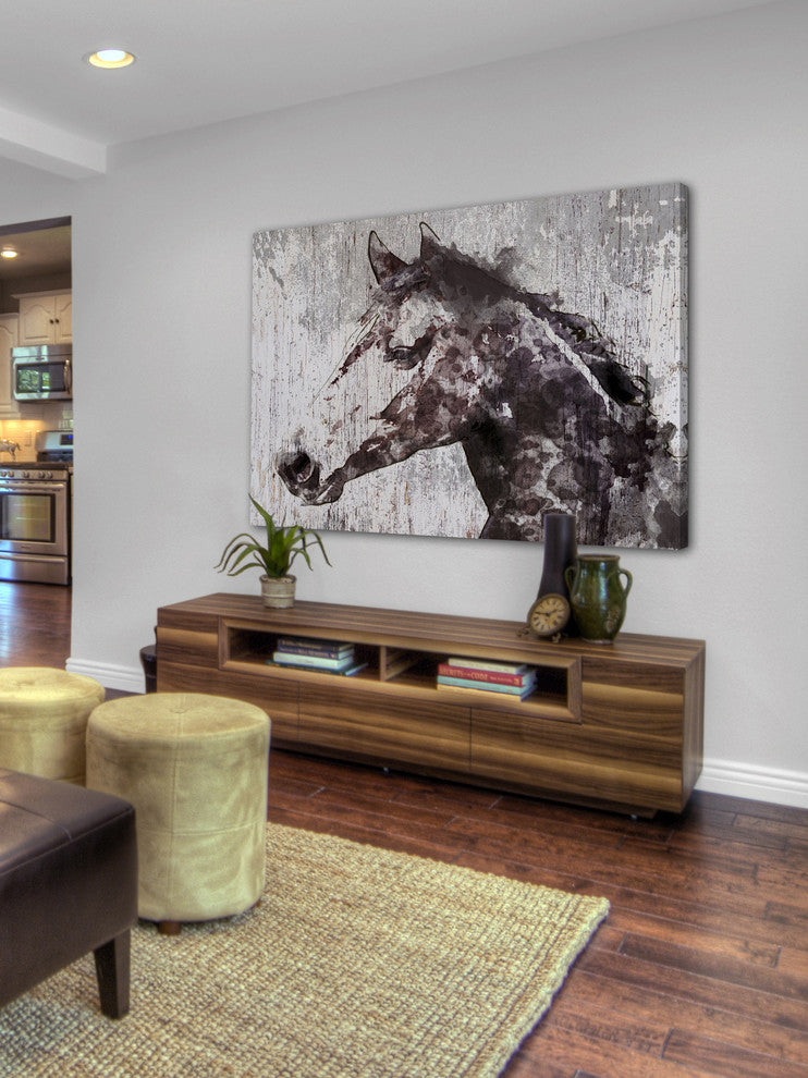 Marmont Hill, "Steel Dust Horse" by Irena Orlov Painting Wrapped Canvas, 36x24