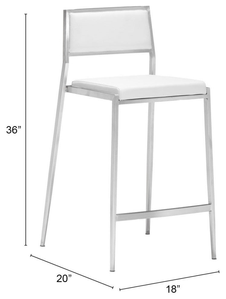 Dolemite Counter Chair, Set of 2 White