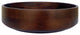 Round Acacia Wood Serving Bowl With Lid, Walnut Brown