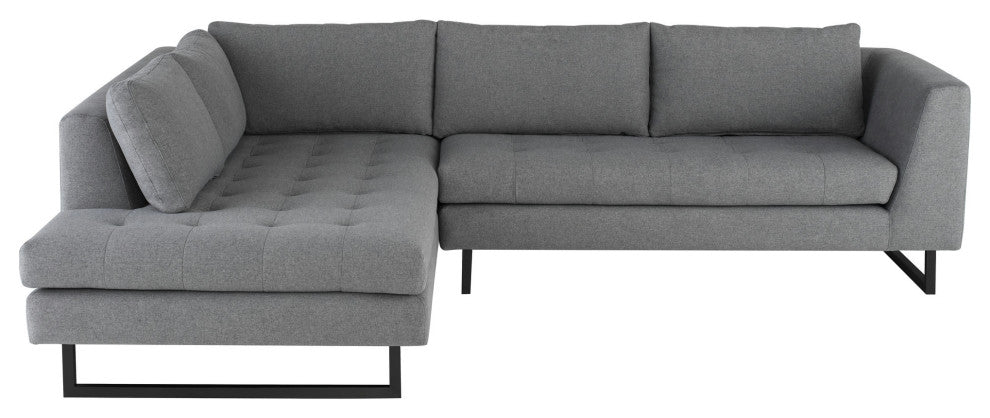 Janis Shale Grey Fabric Sectional Sofa, HGSC523