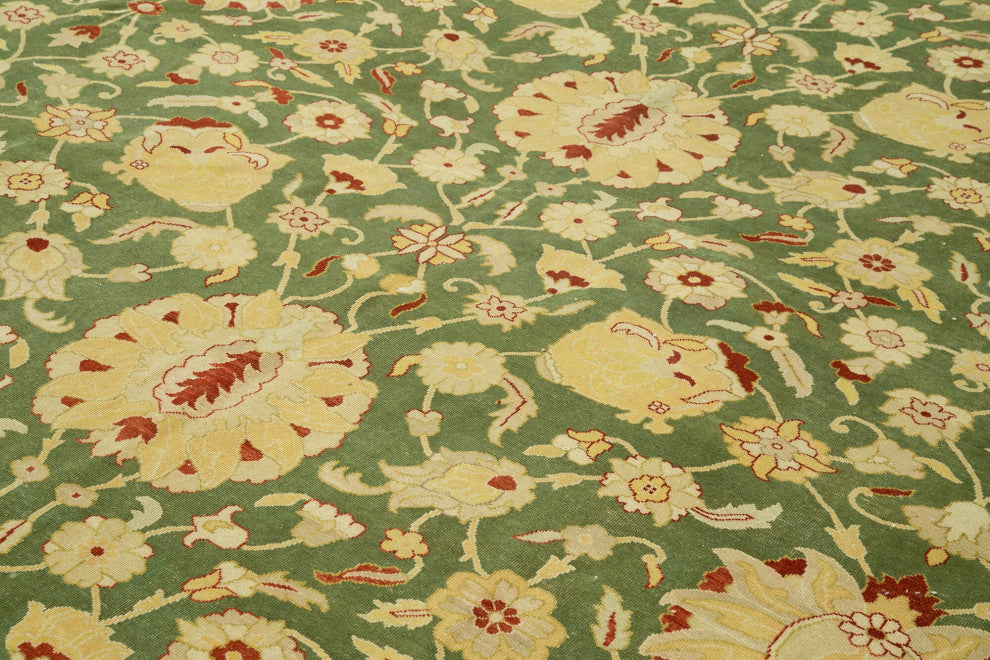 Rug N Carpet - Handmade Oriental 12' 2" x 17' 10" Oversize Oushak Area Rug
