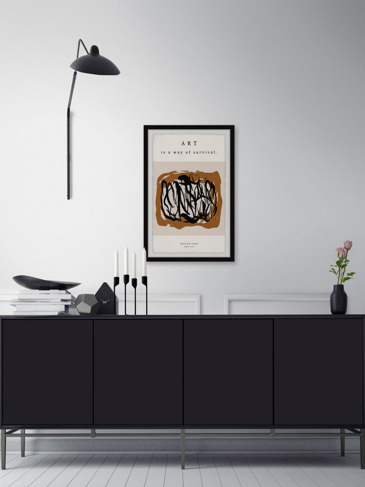 "Imagine Yoko" Framed Painting Print, 8x12