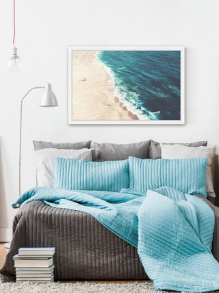 "Nazare Beach" Framed Print by Ingrid Beddoes