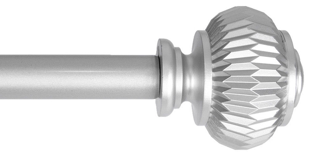 UTOPIA ALLEY 3/4" Curtain Rod, Adjustable Curtain rods for Windows, Nickel, 86"-120"