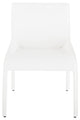 Delphine White Leather Dining Chair