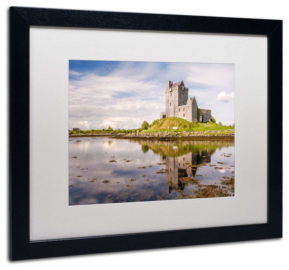 'Dunguaire Castle Ireland' Matted Framed Canvas Art by Pierre Leclerc