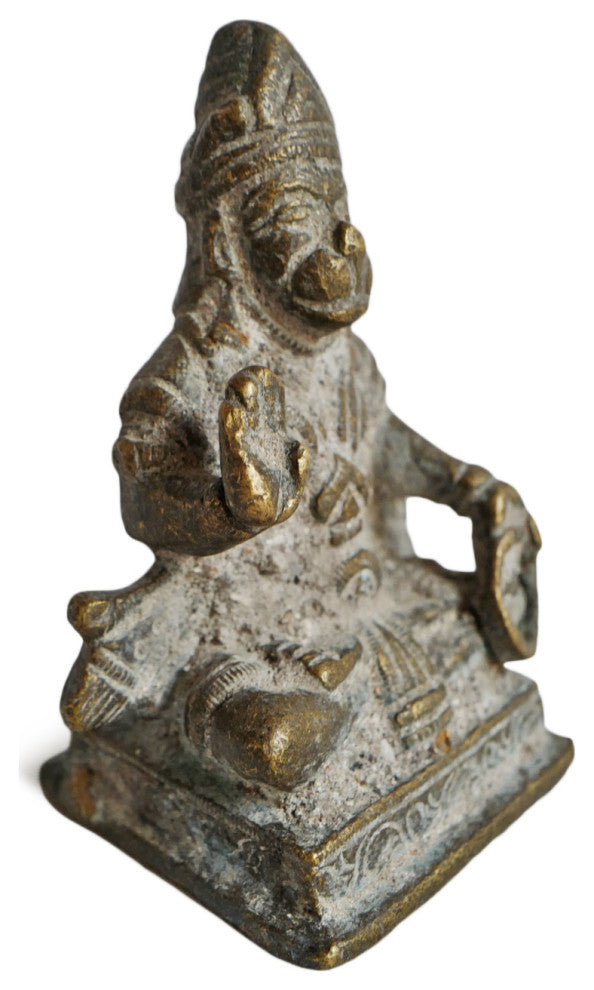 Consigned Antique Bronze Hanuman Small Statue
