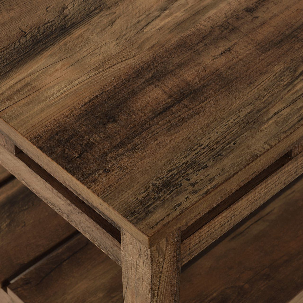 Parker 30" Farmhouse Square Coffee Table - Rustic Oak