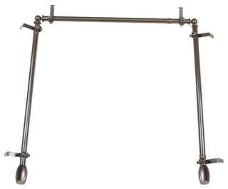 Julie Multi Angle Ceiling Rod 120-170", Cocoa, Three Sided