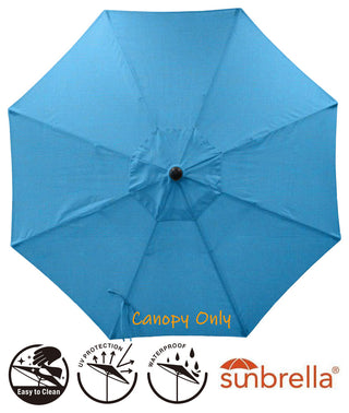 9' Round Universal Sunbrella Replacement Canopy, Capri