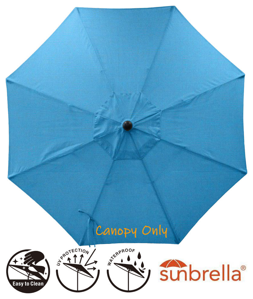 9' Round Universal Sunbrella Replacement Canopy, Capri