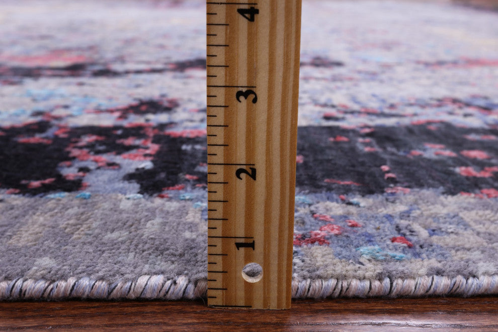 Hand Knotted Wool and Silk Modern Rug 7' 11" X 10' 3" Q7228