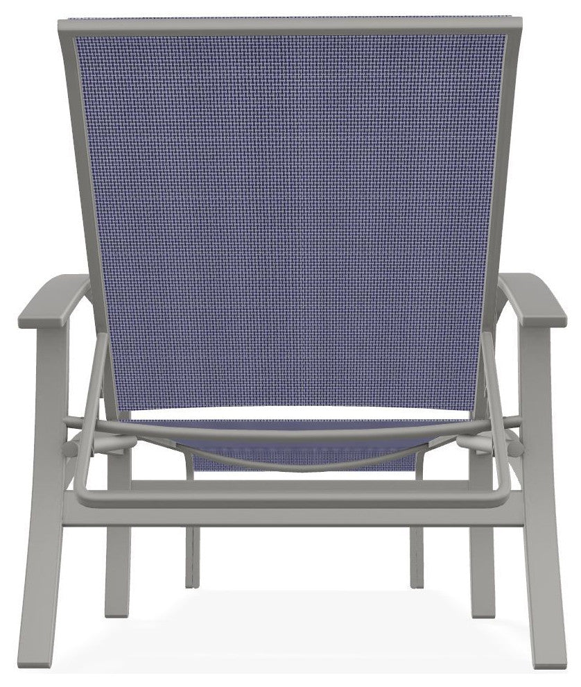 Belle Isle Sling 4-Position Outdoor Chaise Lounge, Breeze/Snow