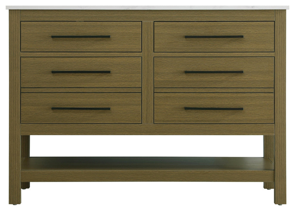 Home Living 48" Single Bathroom Vanity, Chestnut Brown