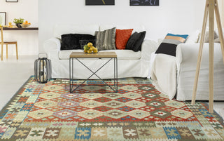 Flatweave Omer Rust/Brown Rug, 6'6x9'10