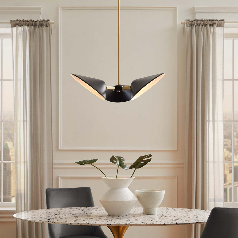 Journey 3-Light 3" Arm Pendant Black -5299