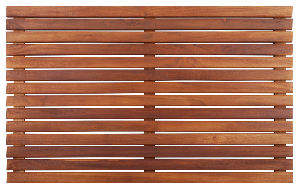 Nordic Style Oiled Teak Shower and Bath Mat 31.4"x19.6"