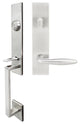 Summer Lever, Tubular Entry Handleset, Right Hand Reverse, Satin Stainless Steel