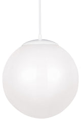 Leo - Hanging Globe LED Pendant, White