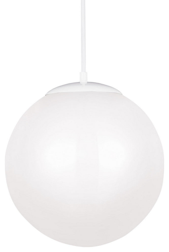 Leo - Hanging Globe LED Pendant, White