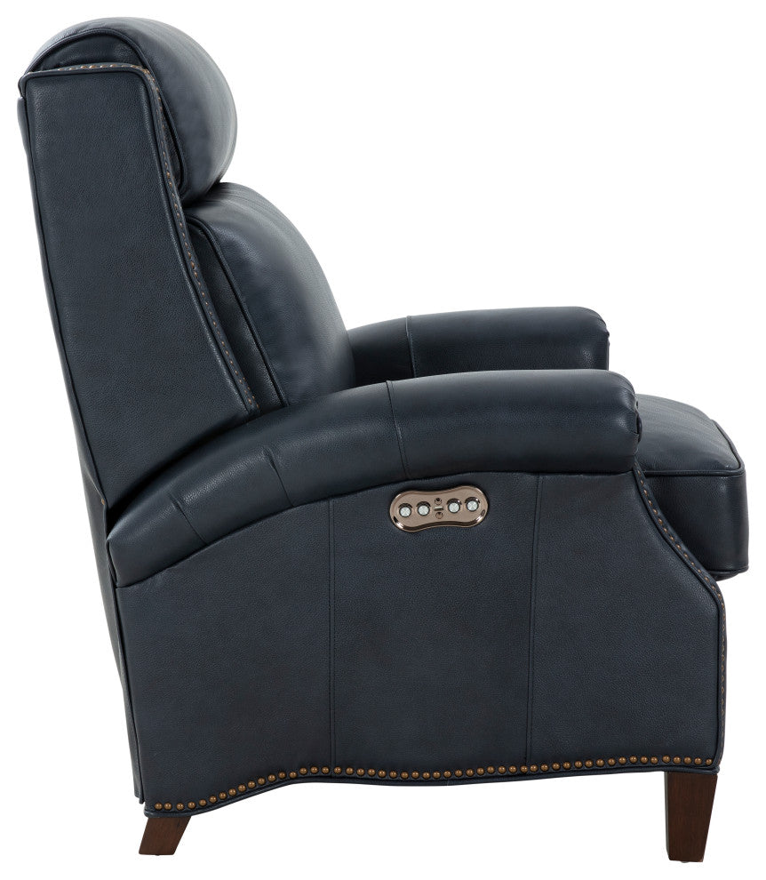 Barrett Power Recliner w/Power Head Rest, Barone Navy Blue