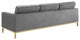 Loft Gold Stainless Steel Leg Performance Velvet Sofa