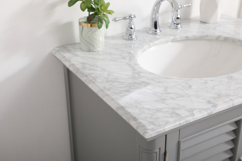 Home Living 30" Single Bathroom Vanity, Gray