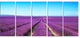 "Lavender Flower Blooming Fields" Canvas Print, 5 Panels, 60"x28"