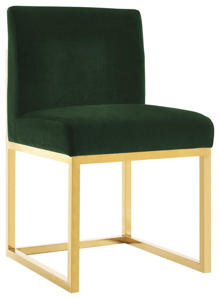 Haute Forest Green Velvet Chair
