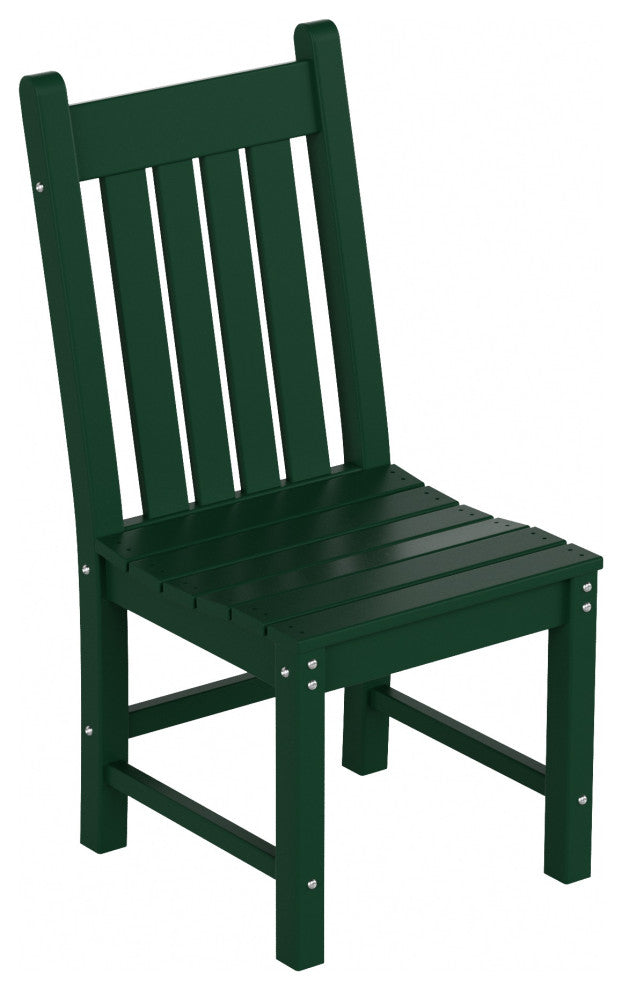 WestinTrends Outdoor Patio Poly Lumber Dining Chair, Fade UV Water Resistant, Dark Green