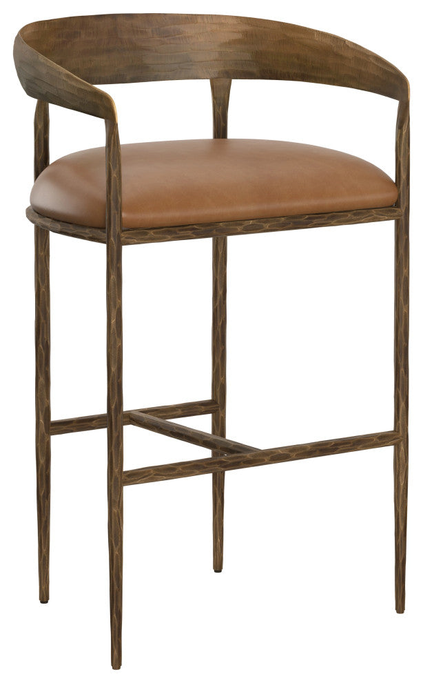 Zanatta Barstool, Tan Leather