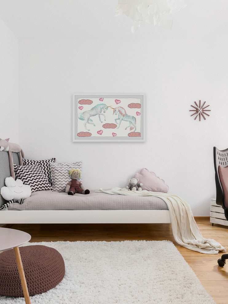 "Cute Unicorns" Framed Painting Print, 45"x30"