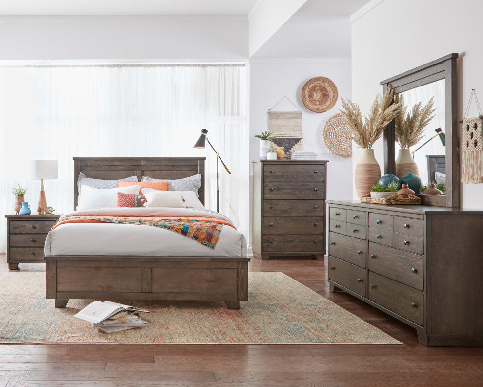 River Oaks Queen Panel Headboard, Saddle Brown