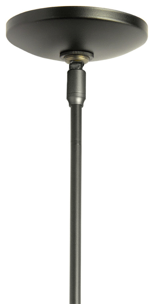 Erlenmeyer Small Mini Pendant, Dark Smoke Finish, Clear Glass