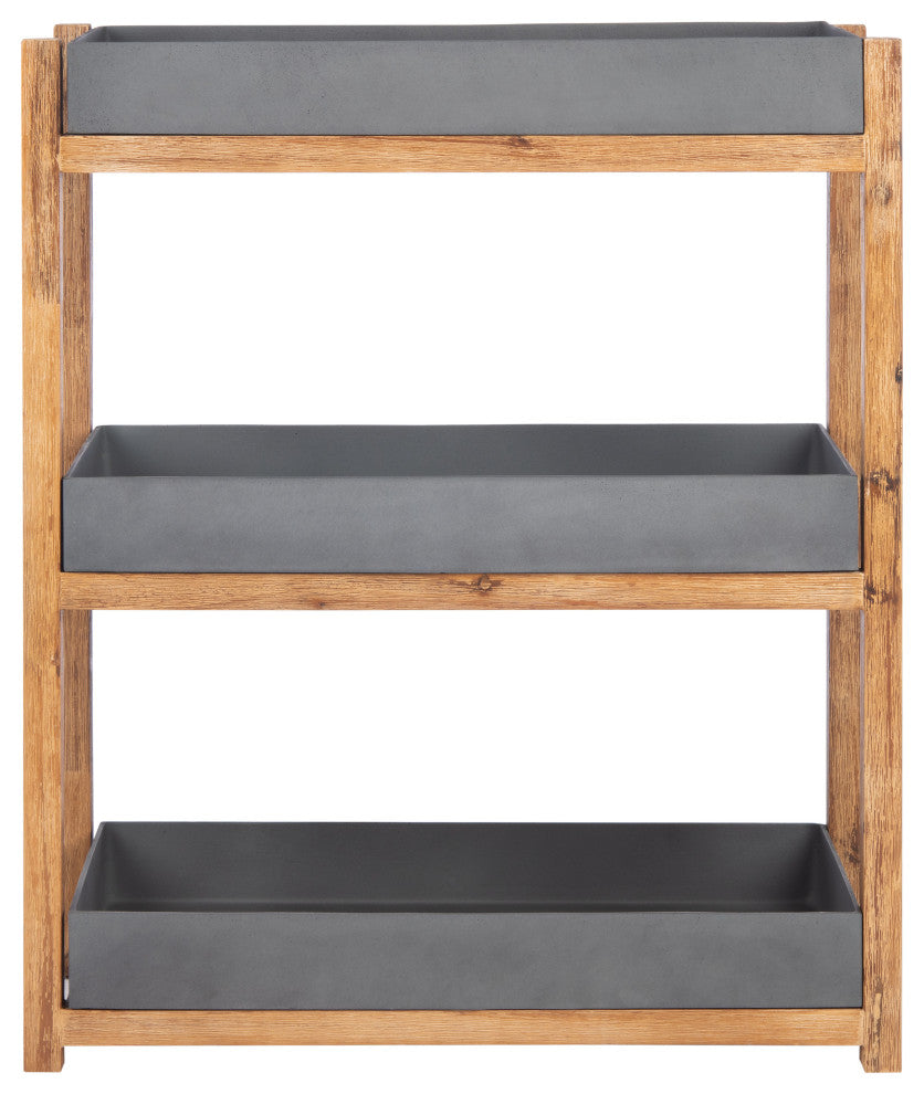 Safavieh Semli Patio Shelf, Natural/Grey
