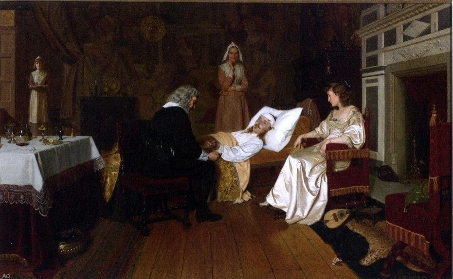 Edmund Blair Leighton Witness My Act and Seal, 18"x27" Wall Decal