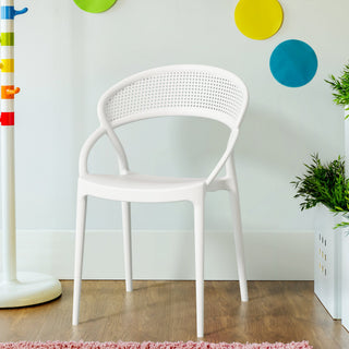 SunSet Dining Chair, White, Set of 2