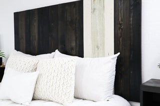 Handcrafted Headboard, Hanger Style, Noir Mix, Cal King
