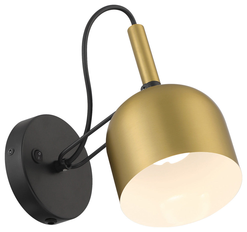 Ponti LED Reading Light, Dedicated LED, Antique Brushed Brass