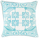 Surya Eleonore ELN-003 20"x20" Pillow Cover, Teal/Ivory/Taupe