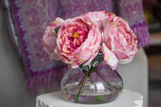 Fancy Rose With Vase, Pink