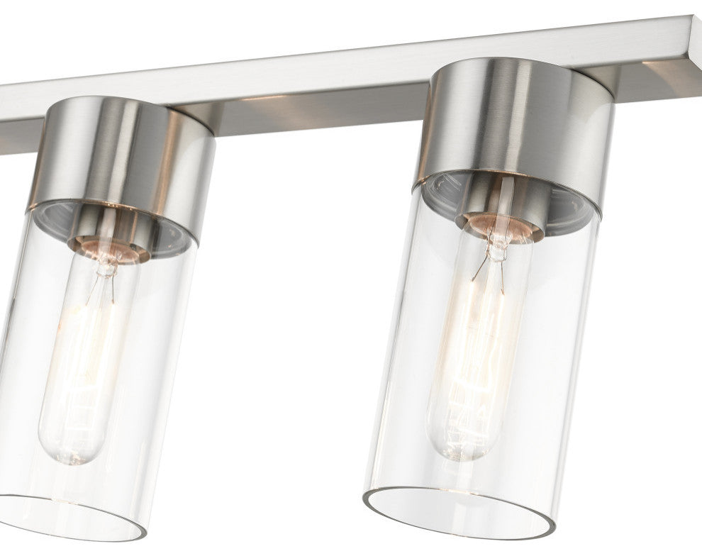 Carson 5 Light Brushed Nickel Linear Chandelier