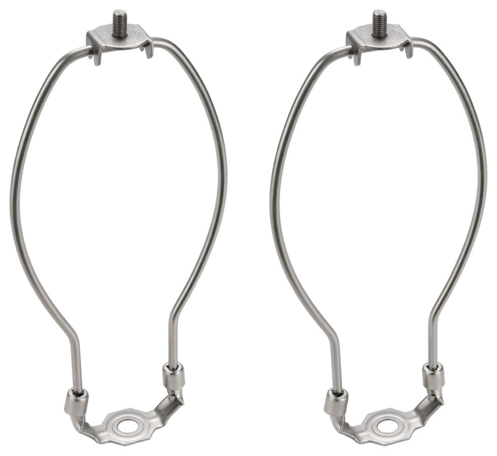 Aspen Creative 20005-22 7" Lamp Harp With Saddle, Satin Nickel, 2-Pack