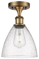 Innovations 516-1C-BB-GBD-754-LED 1 Light Semi-Flush Mount, Brushed Brass