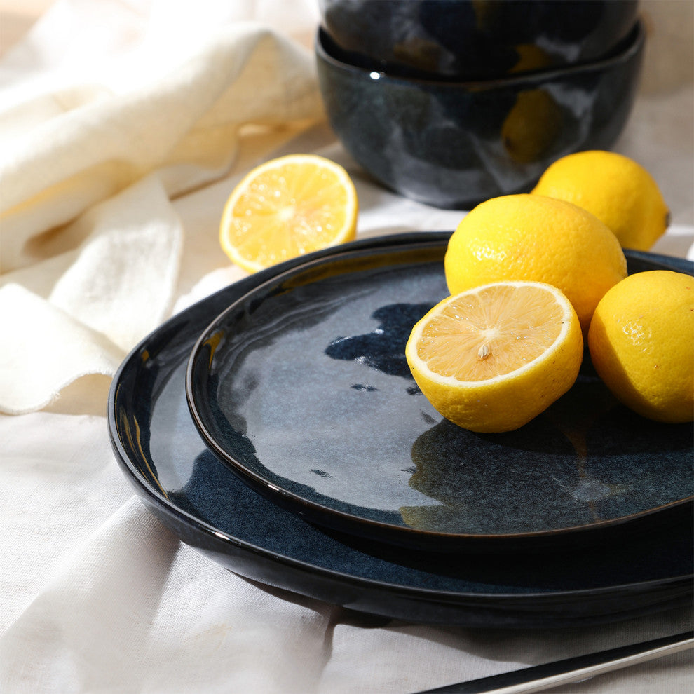 Stone Lain Mirella Stoneware Dinner Plate Set of 4, Blue