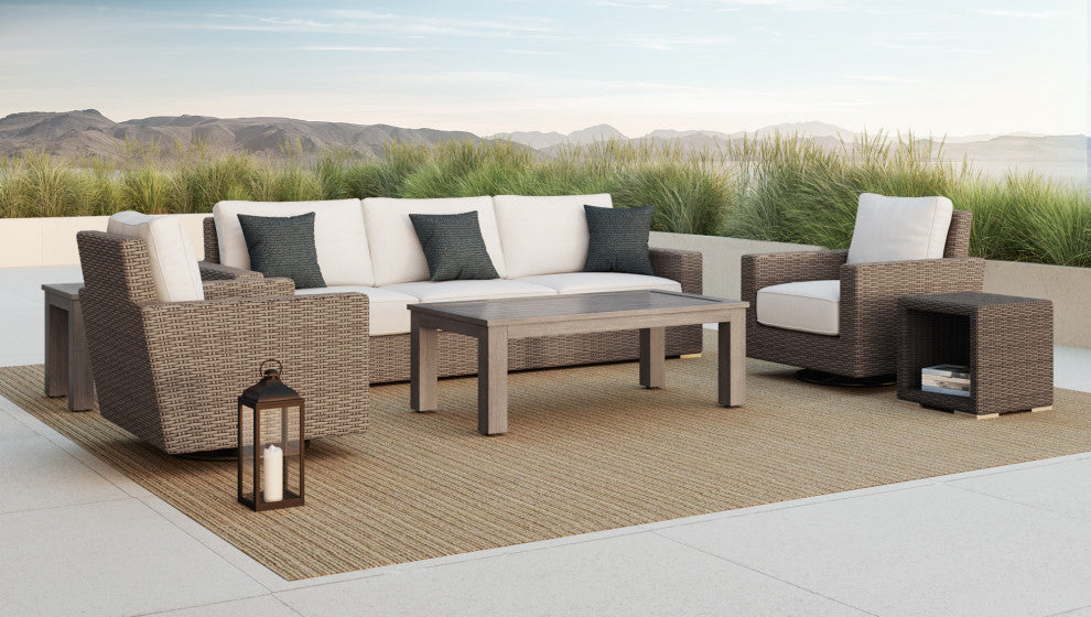 Coronado Sunbrella Upholstered Cushions Swivel Outdoor Rocker Chair